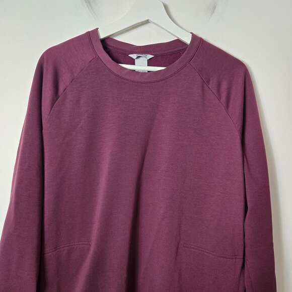 Duluth Trading Co Women's Size M Dry and Mighty Fleece Tunic Sweatshirt Burgundy - Picture 3 of 12